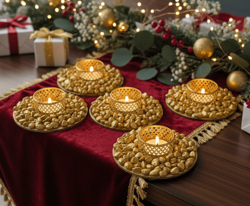 Handmade Resin Crystal & Stone Tealight Holder