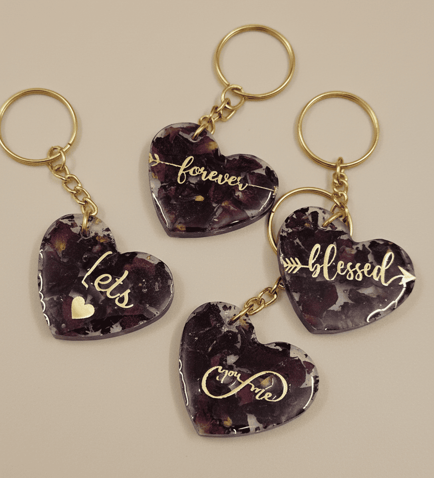 Petal pressed Keychain