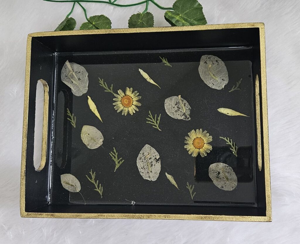 Midnight Bloom Tray Set