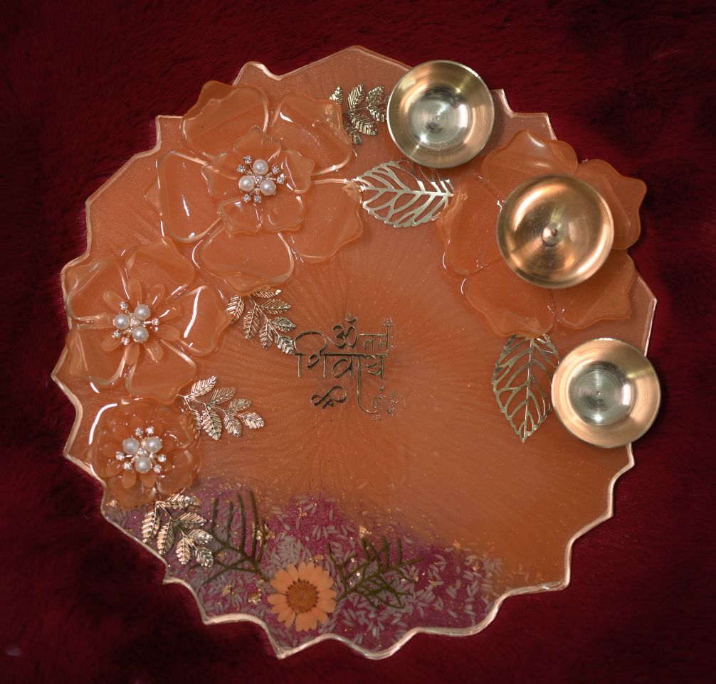 Kesar kamal pooja thali