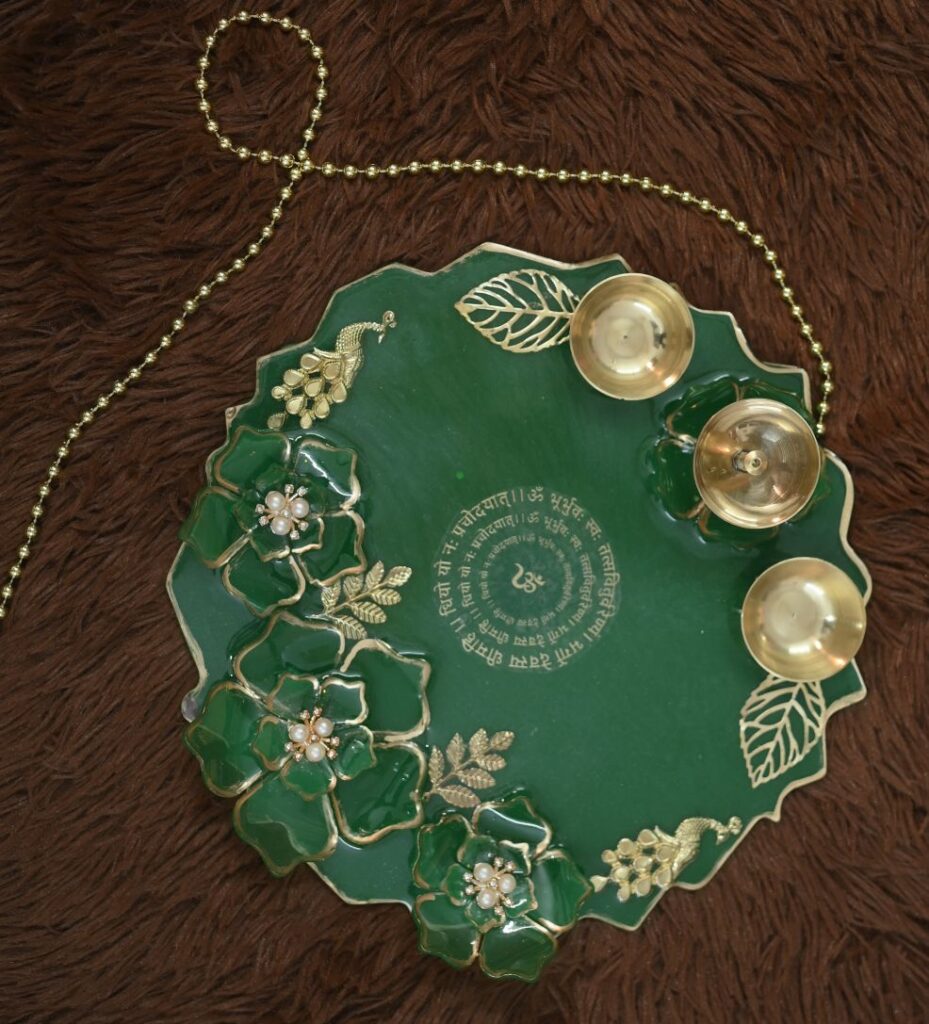 Harit Pudhp Pooja Plate