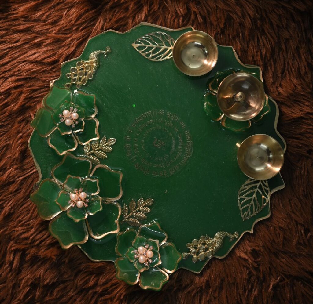 Harit Pudhp Pooja Plate