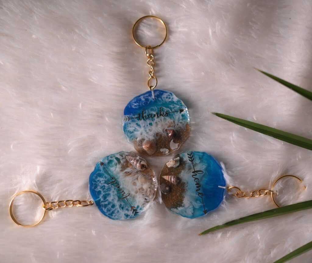 Ocean embrace keychains