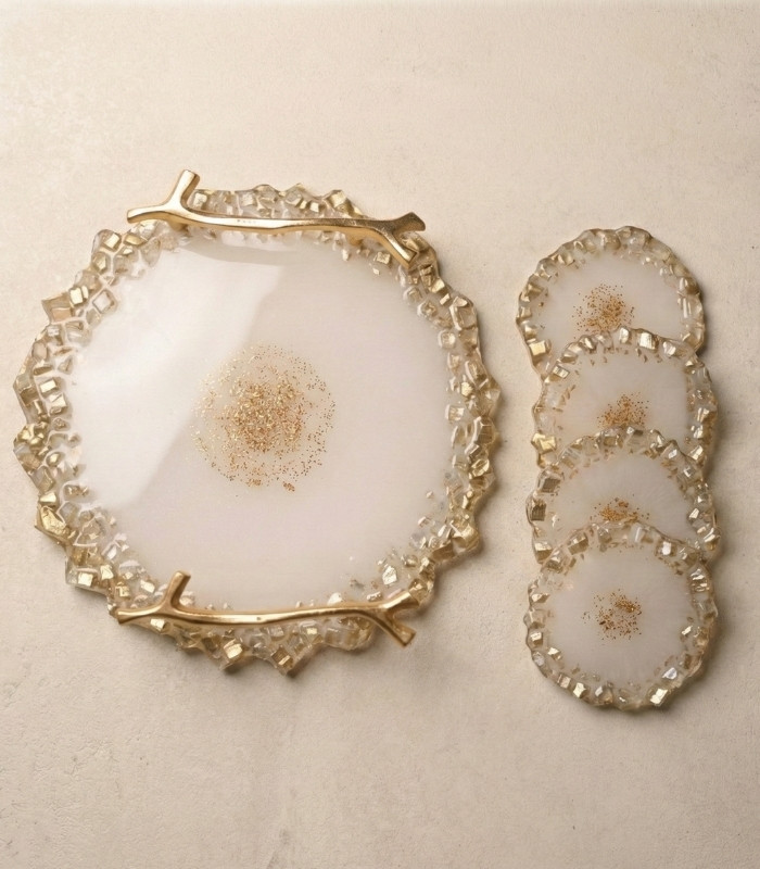 Crystal Blanc Royale A tray Set Combo