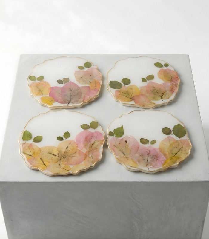 Bougainvillea serenity coasters - Set of 4