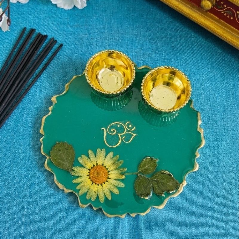 Mini Tilak Plate-Green