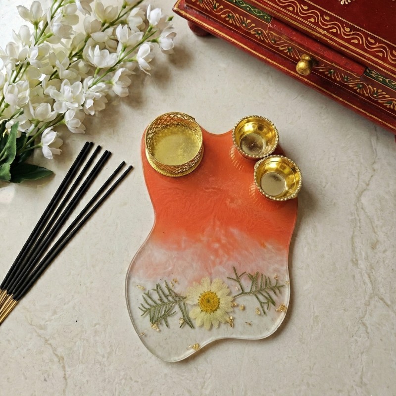 Divya Shubh Aakar Pooja Plate