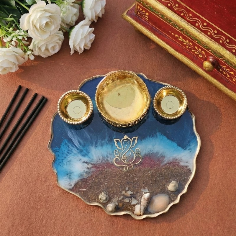 Triveni Blessings Mini Pooja Plates