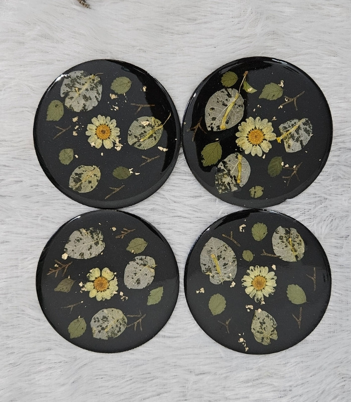 Midnight Bloom Coasters